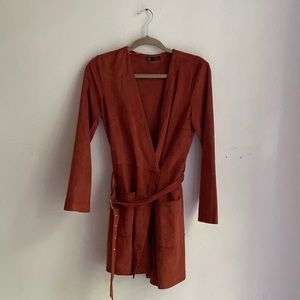 Zara Pink Suede Romper